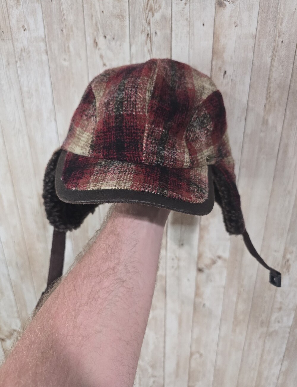 Stetson Wool Cap Waddy Trapper Plaid Flannel NWT